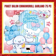 CINNAMOROLL GARLAND Balloon Package 75 PCs Kuromi Sanrio Birthday Decoration/