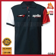 Polo T Shirt Aprilia Embroidery AF1 Racing Team RSV4 Performance Turbo Casual Riding Superbike Bikes