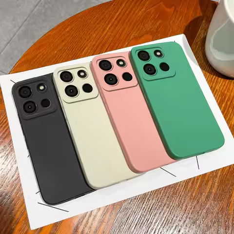 For Itel A60s A04 A05s P40+ Cases Cover Fashion Shockproof Solid Color Liquid Matte Soft Silicone Fo
