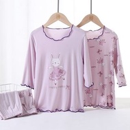 兒童莫代爾睡衣女童家居服套裝寶寶冰絲面膜夏季薄款空調服中大童