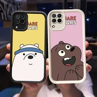 O-44 Cute Bears Casing for Samsung Galaxy A22 A12 5G Black and White