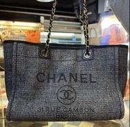 90%新 Chanel Deauville Tote Bag 黑色上膊袋