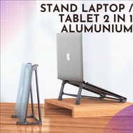 Terbaru Stand Laptop 2 In 1 Alumunium | Alas Stand Dudukan Laptop