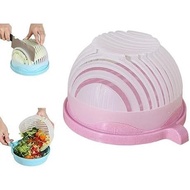 Snap Salad Cutter Bowl, Veggie Chopper Fruit Cutter, Fast Salad Chopper Bowl with Lid, Drain Bowl St
