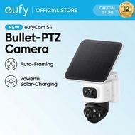Anker eufy Cam S4 4K Solar Wireless Outdoor Security Camera 3-Lens PTZ 360° AI Tracking Color Night 