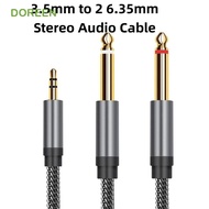 DOREEN 3.5mm To 2 6.35mm Audio Cable, Dual Channel 2 in 1 3.5mm To 6.35mm Audio Splitter Cable, Y Sp