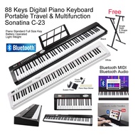 88 Keys Portable Travel Digital Piano Electronic Piano Keyboard Bluetooth Piano APP Multifunction Battery Operated Slim