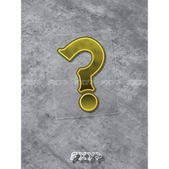 FXYP Game Stickers LOL Question Mark Reflective Stickers Electric Vehicle Car Locomotive Decoration 