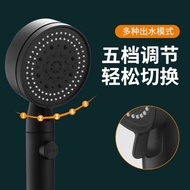 shower rain set head shower shower+head shower set Black Samurai Five-speed Multi-Function Pressuriz