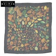 愛馬仕 [成色極佳] 陀飛輪螺旋落葉印花絲質薄紗小方巾