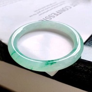 冰種翡翠天然翡翠玉鐲 A玉手鐲玉鈪 • 冰種飄花翡翠圓鐲