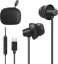 MAXROCK USB C Headphones for Samsung S22, Wired Type C Earphones with Microphone, Noise Isolation in-Ear Earbuds Headset for Galaxy S21 FE A53 Flip 4 Note 20 OnePlus 9 Pixel 6 5 for MacBook Pro