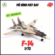 F-14 TOMCAT 1/72 Yellow Fighter Plane Model Toy Assembled Display Decor