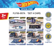 Hot Wheels Team Transport Sold as set 4 Cars ฮอตวีล รถบรรทุกรถยนต์ ขายยกชุด 4 คัน (FLF56 (957A) TH