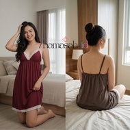 Hamasah.id - Nightwear LatestWanitaS - Daster Wanita - Sleepwear Dress - Size S - 5XL Jersey Materia
