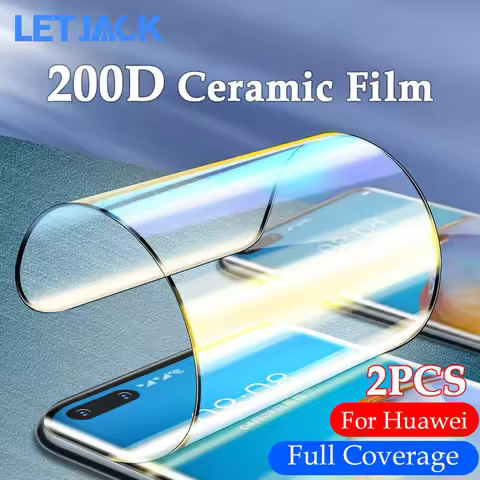 2PCS Ceramic Soft Film for Huawei P50 P40 P30 P20 Pro Mate 20 Lite Nova 5T 7i P Smart Z 2019 2021 Y9