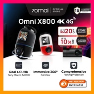 70mai X-800 Omni 360° Dashcam with 4K resolution/4G GPS & AI Parking 2025 New Arrival