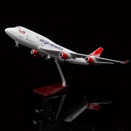 Boyin 747 Virgin Airliner Model 747 Civil Aircraft Simulation B747-400 with Wheels with Lights Out o
