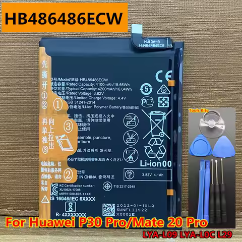 HB486486ECW 4200mAh Original Phone Battery for Huawei P30 Pro, Mate 20 Pro,20 RS,20X 5G,EVR-N29 LYA-