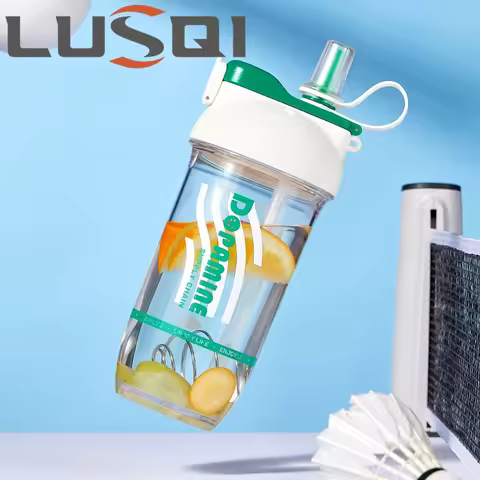 LUSQI 1PC 750ML Double Drink Shaker Water Bottle Protein Powder Shaker Mixing Cup For Fitness Gym Sh