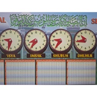 Manual Prayer Schedule | Plywood/ Prayer Schedule | Wall Prayer Schedule