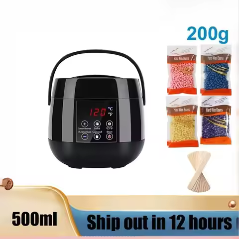 2026 Wax Beans Waxing Machine Kit 500ml Brazilian Hard Waxing Wax Warmer Machine Epilator Wax-melt P