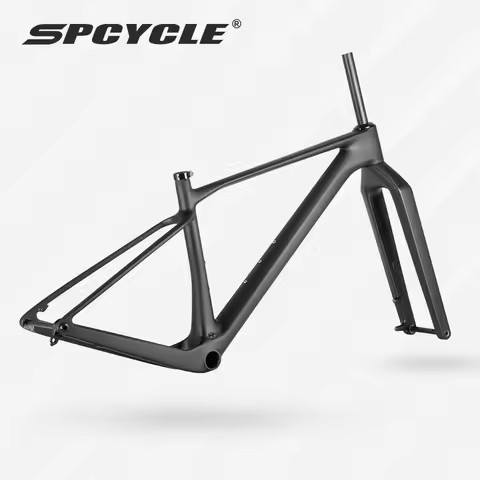 Spcycle 29er Full Carbon MTB Frame And Rigid Fork Max Tire 29x2.4 Full Integrated Cable Mountain Gra