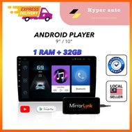 Android Car Player 1+32GB MirrorLink YouTube Bluetooth GPS Google Play Store Radio Head Unit