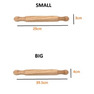【READY STOCK 】big/small Wooden Rolling Pin /pengelek doh Cake Dough Roller Soli