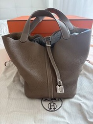 Hermes Picotin 22 Taurillon Clemence Etoupe 大象灰