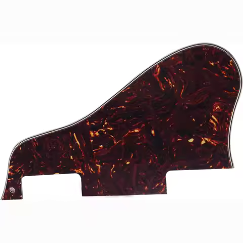 Pleroo Custom Guitar Parts - For ES 335 Jazz Archtop Guitar Pickguard Scratch Plate, 4Ply Brown Tort
