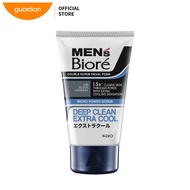 Biore Men Double Scrub Extra Cool Facial Foam 50G