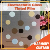 Electro Static Glass Sheet Window Tinted Tingkap Cermin Bercorak Dot Bola