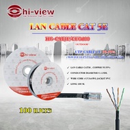 Hi-View LAN CABLE CAT 5E HG-CAT5E/CUO100 (ภายนอก) ยาว 100 เมตร