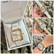 Nine West Square Leather Watch for Women