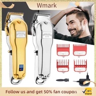 Wmark NG-2020B Wireless Metal Hair Clipper with Lcd Display 2500mah Cordless Golden Color Hair Clipp