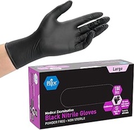 Medpride Medical Exam Nitrile Gloves| Black, Latex/Powder-Free, Non-Sterile Exam