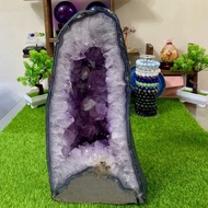 Lifestyle amethyst cave 11.5kg with wood element Brazil Big Teeth Small wood Type amethyst cave