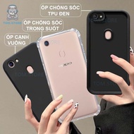 Oppo F5 / F5 Youth / F7 shockproof case black, cream, square border, transparent shockproof