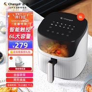 长帝（changdi） 家用可视空气炸锅6L大容量 无油低脂 液晶触控智能菜单可定时多功能薯条机 CKDT60A