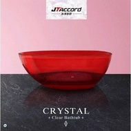 【JTAccord 台灣吉田】 CM33150-R 紅色水晶透明獨立浴缸(150cm)
