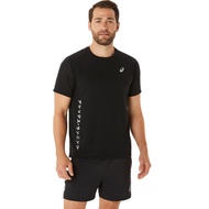 ASICS : 2011D174.001 KATAKANA MESH SS TOP MEN RUNNING ผู้ชาย เสื้อคอกลม ของแท้ PERFORMANCE BLACK