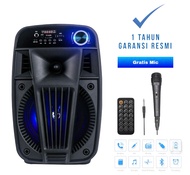 Speaker Bluetooth Portabel ZQS-6107 Gratis Mic Dan Remot Salon Aktif Karaoke Suara Bagus