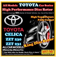 TOYOTA CELICA ZZT230 ZZT231 Disc Rotor High Temperature Performance Drilled or Slotted Fully UV Coated