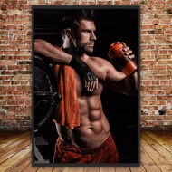 Gym Decoration Canvas Painting Modern Nordic Bodybuilding Character Art Wall Poster Men and Women Mu