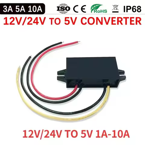 12V 24V to 5V 3A-10A Step Down DC Converter Regulator 24V 12 Volt Buck to 5 Volt 12 Volt to 5 Volt L
