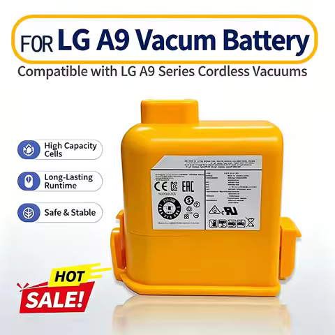 Replacement Battery 5000mAh For LG A9 Vacuum Cleaner, High Capacity and Long Battery Life, Making Cl