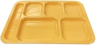 A-to-Z Supply ML801YW Tray, 14-1/2"W x 10"D x 1-1/8"H, Left Hand (6) Compartment, Yellow, Melamine,