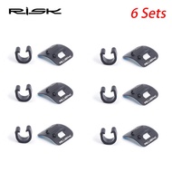6 Pcs RISK Bicycle Cable Housing Fixed Stand MTB Road Bike C Clip Brake Shift Cable Frame Holder Bicycle Riding Accessories