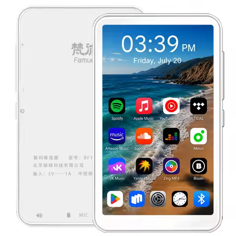 Portable WiFi Media Player 4 Inch IPS Screen, Android 10 System Music & Video Player, Stereo Speaker